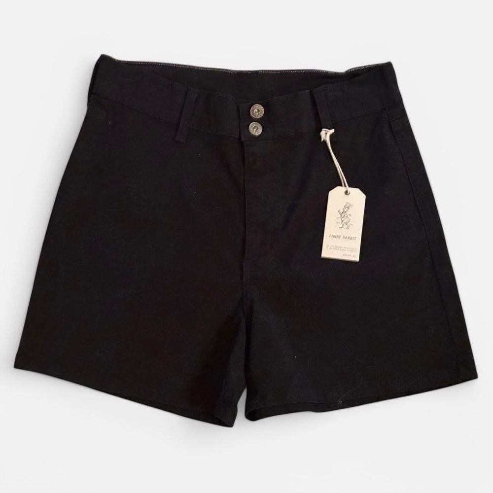 Black Angry Rabbit High Waisted Women's Shorts